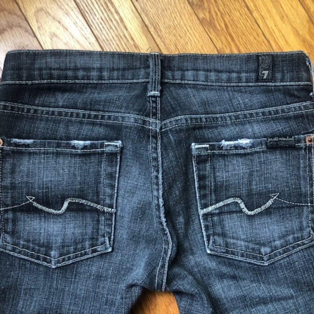 7 of all Mankind gray straight leg jeans 25